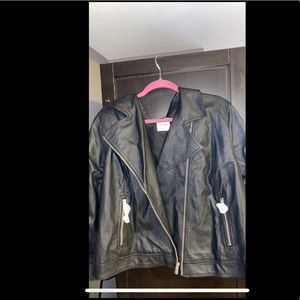 Black leather jacket